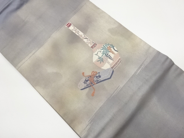 JAPANESE NAGOYA OBI / WOVEN FLOWERS